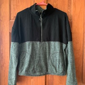 Black, Gray, Quarter Zip, SO